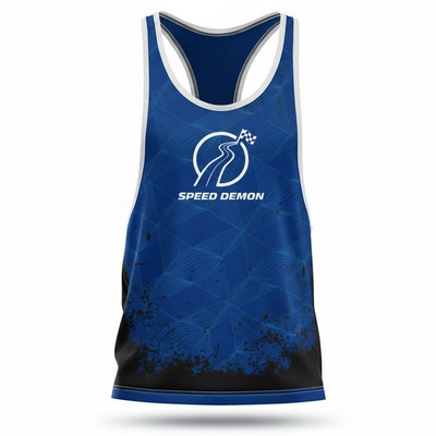Unisex & Kids Sublimated Spandex Interlock Tank Top Racerback