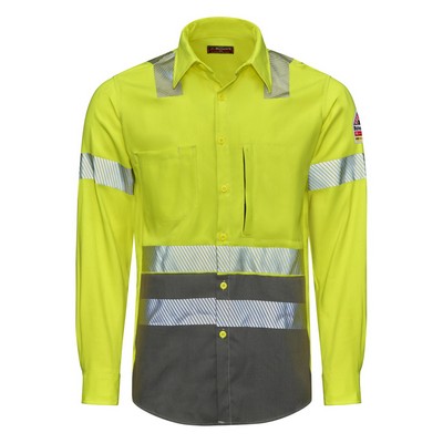 Bulwark® S1B2 Men's Hi-Visibility Color Block Uniform Shirt