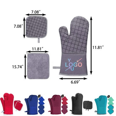 Oven Gloves With Loop For Easy Storage