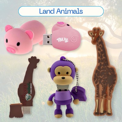 Custom Land Animal-Themed USB Drives 256MB-256GB