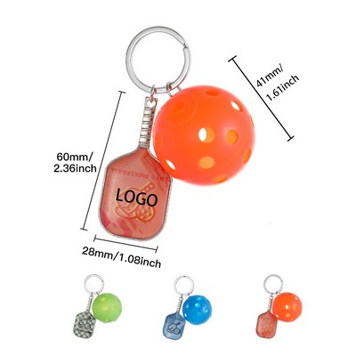 Zinc Alloy Pickleball Paddle Keychain