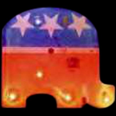Repulican Elephant Flash Lapel Pin