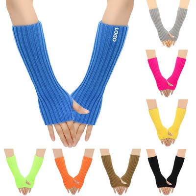 Warm Long Fingerless Arm Gloves