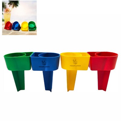 Beach Cup Holder With Pocket