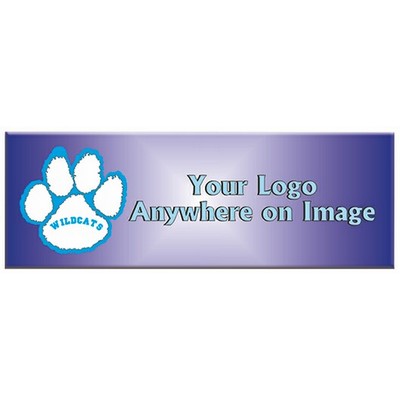 Paw Print Panoramic Badge w/ Bar Pin (1 5/8"x4 5/8")