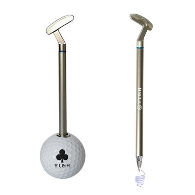 Golf Club Pen With Golf Ball Base