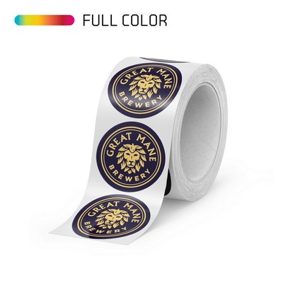 Full Color Circle Roll Label - Up to 9.01-13.00 Square Inches