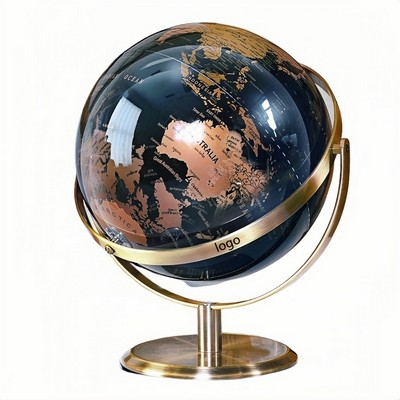 23cm Multilingual Metal Base Globe for Geography Education and Decor