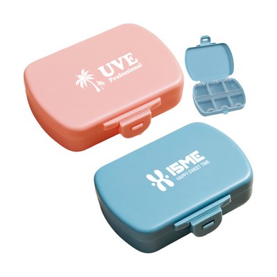 Six Compartments Portable Pill Box
