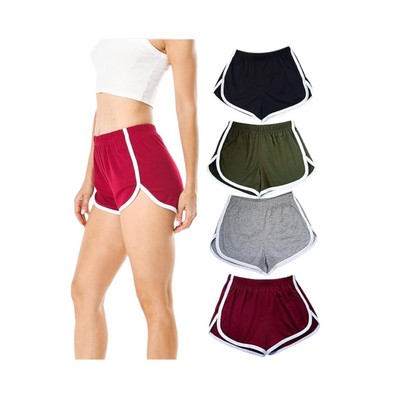 Women's Athletic Dolphin Shorts - Custom Logo Summer Sport & Yoga Shorts