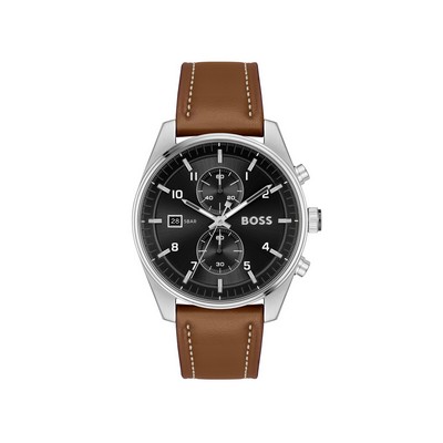 Hugo Boss Skytraveller Gents Black Chrono Dial Watch