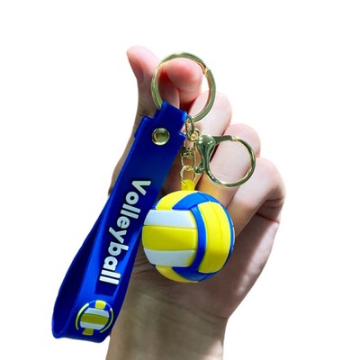 3d Volleyball Keychain
