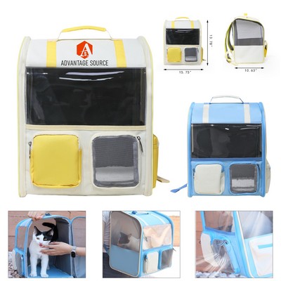 600D Oxford Cloth Breathable Pet Backpack