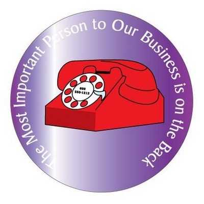 Rotary Dial Telephone Photo Hand Mirror (2½" Diameter)