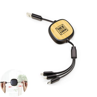 3-in-1 Bamboo Charging Cord