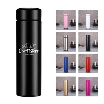 17oz Stainless Steel Temperature Display Water Bottle