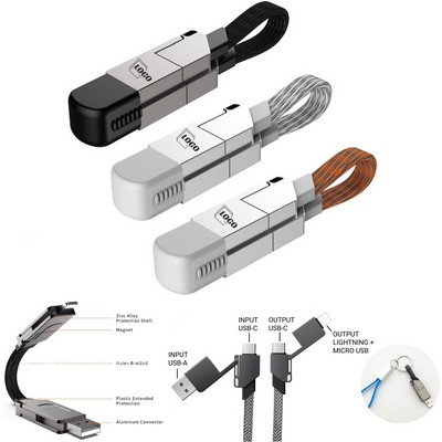 6-in-1 Charging Cable Keychain
