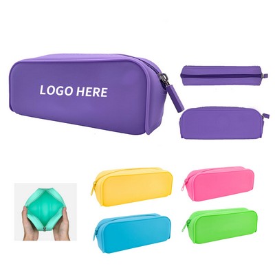 Silicone Square Office Pen Holder