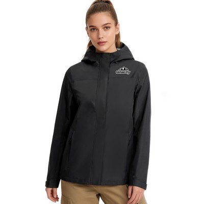 Women's Lightweight Waterproof Hooded Rain Jacket