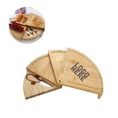 Eco-friendly Bamboo Charcuterie Cheese Boards Set