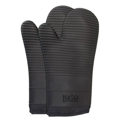 Kitchen Oven Ribbed Soft Silicone Mitt