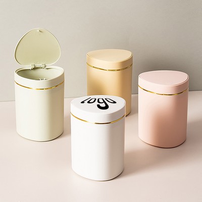 Thickened PP Push-type Pop-up Lid Desktop Trash Can