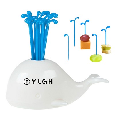 Whale Base Fruit Forks