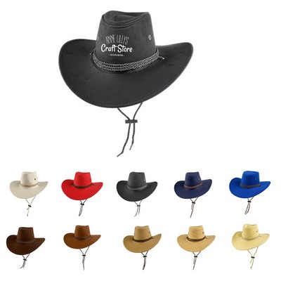 Suede Cowboy Style Western Hat