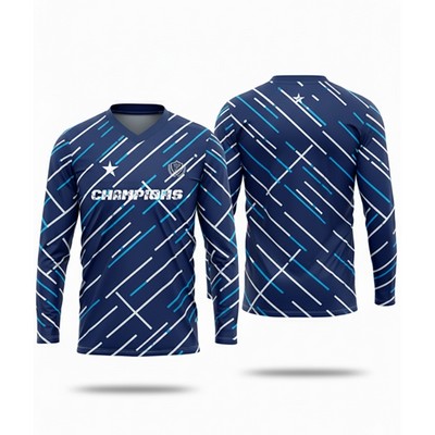 Sublimation Long Sleeve Soccer Jersey - 180G Silk-Feel