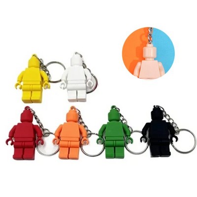 Mini Brick Figure Keychain