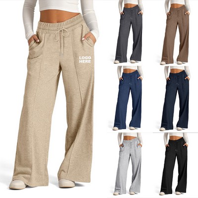 Women's High Waist Baggy Flared Pants Wide Leg Sweatpants
