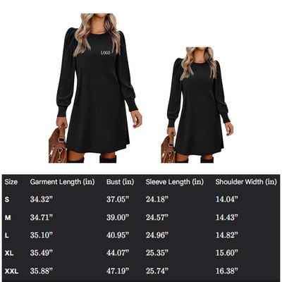 Winter Style Casual Round Dress (S-XXL)
