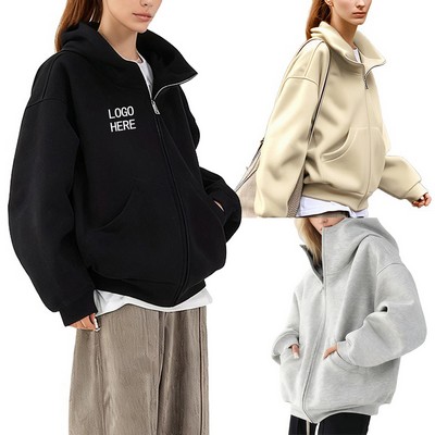 American Vintage Streetwear Oversized Hooded Cardigan