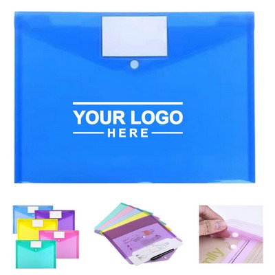 Snap-Closure Plastic Document Envelope