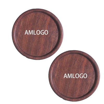 Groove Style Ebony Wood Coaster