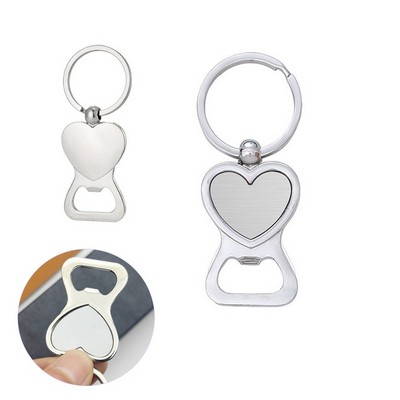 Heart-Shaped Keychain Bottle Opener
