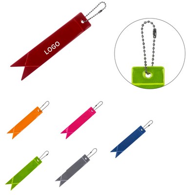 Reflective Ribbon Key Chain