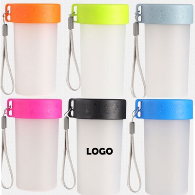 10.14Oz Transparent Frosted Plastic Water Bottle