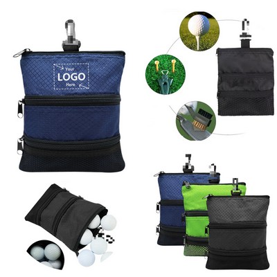 Zippered Golf Pouch Bag