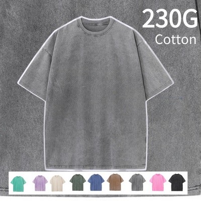 230g Heavyweight Acid Wash Streetwear Tee