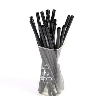 Reusable Black Metal Straws