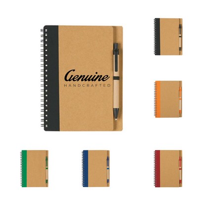Recycled Earth-Friendly Notebook with Pen