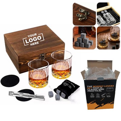 Whiskey Glass Cup Wooden Storage Case
