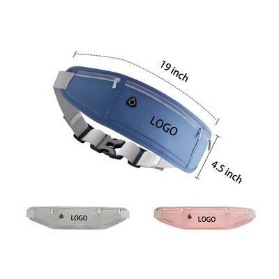 Slim Water Resistant Running Belt with Pockets