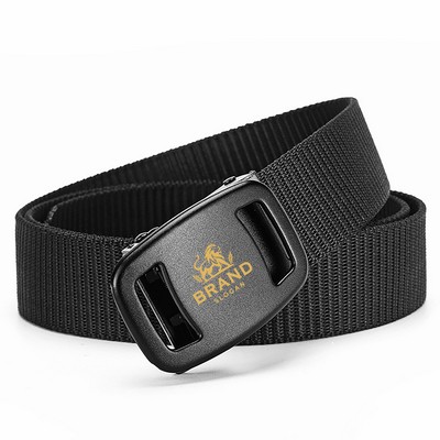Metal Buckle Armed Belt Adjustable Weave Waist Band