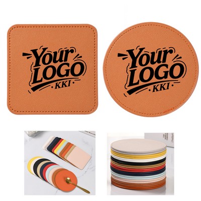 PU leather coaster