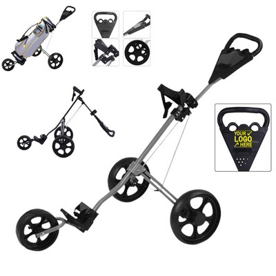 Lightweight Folding Golf Cart with Adjustable Handle