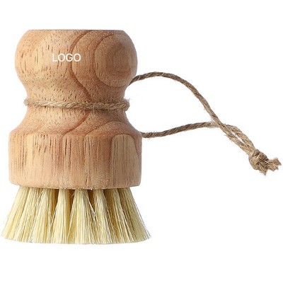 Natural Oak Wood Dish Brush Non-Scratch Coconut & Sisal Fiber Pot Scrubber Ergonomic Kitchen Scrub