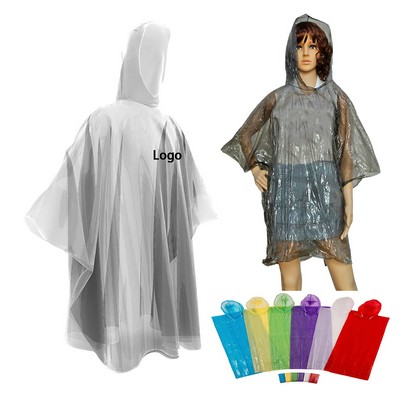 Disposable Waterproof Hooded Rain Capes