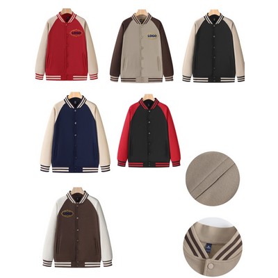 Unisex Two-Tone Baseball Jacket